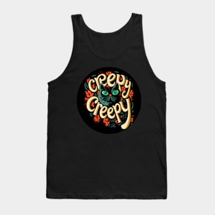 creepy black cat Tank Top